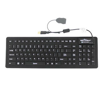 Seal Shield Seal Flex Waterproof Keyboard Black